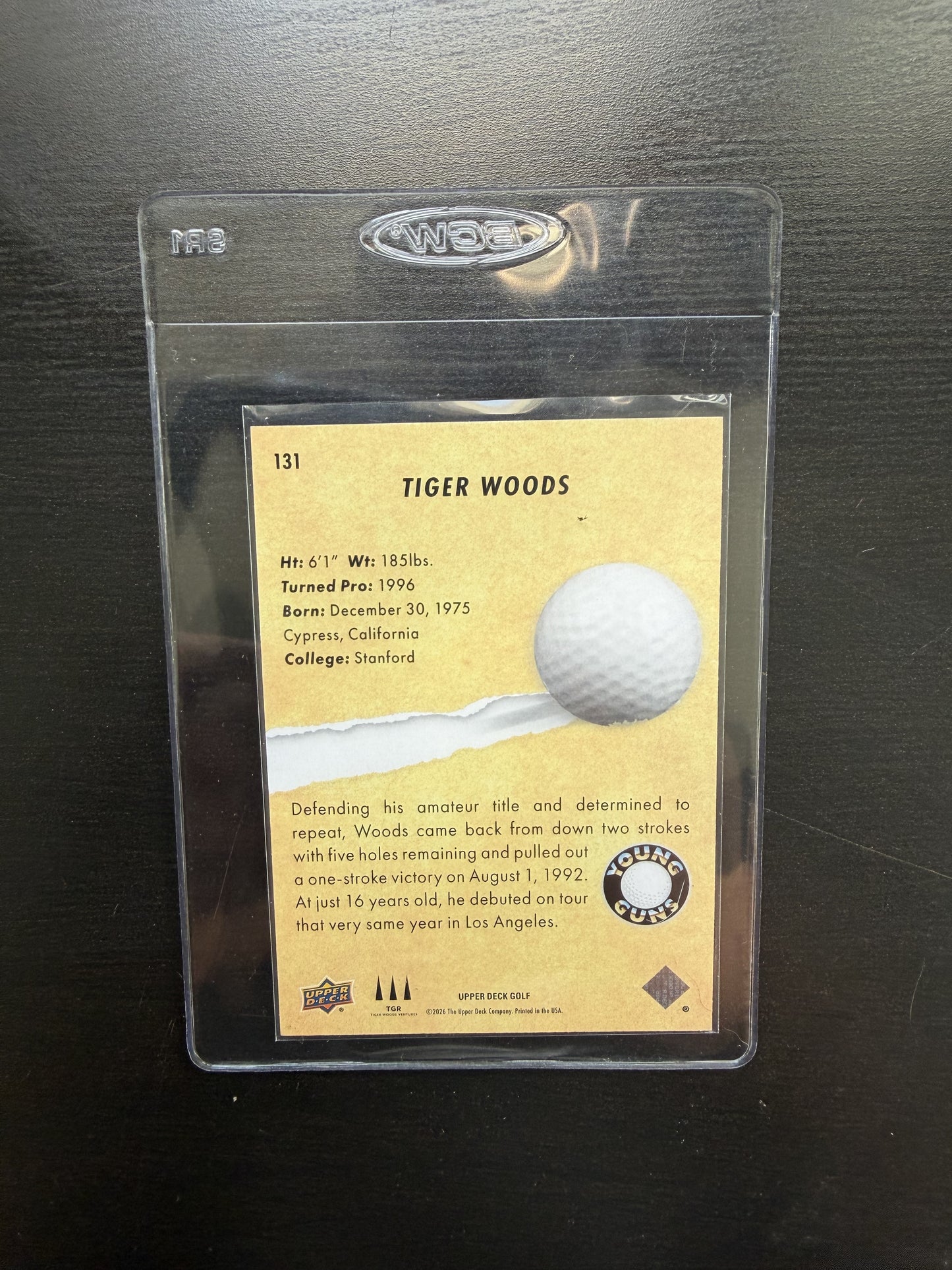 TIGER WOODS YOUNG GUNS ROOKIE