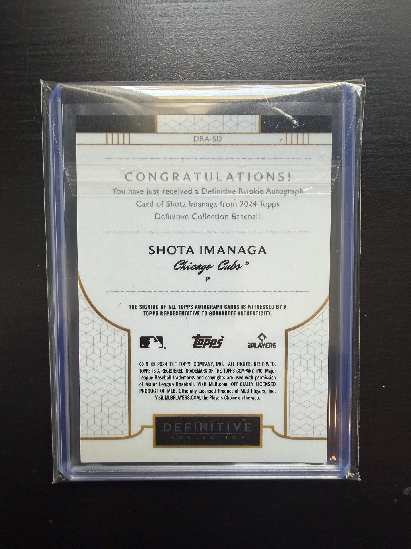 SHOTA IMANAGA 2024 GREEN ROOKIE AUTO #3/25