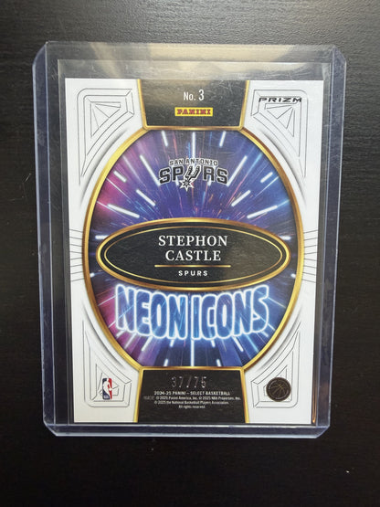 STEPHON CASTLE 2024 NEON ICON PURPLE CRACKED ICE #37/75
