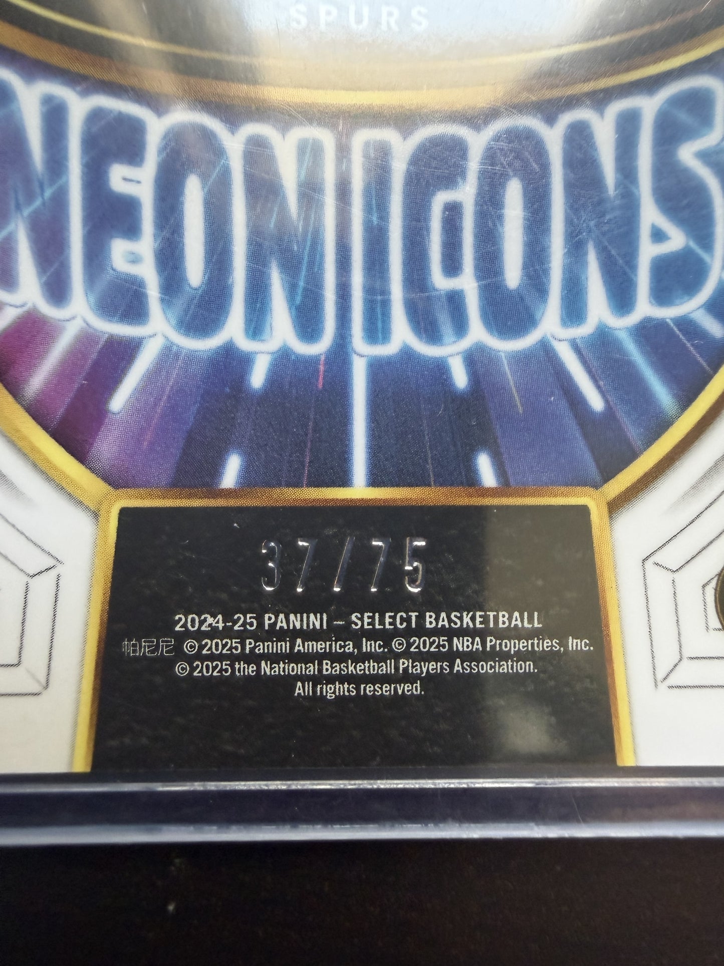 STEPHON CASTLE 2024 NEON ICON PURPLE CRACKED ICE #37/75