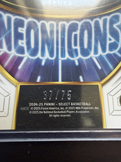STEPHON CASTLE 2024 NEON ICON PURPLE CRACKED ICE #37/75