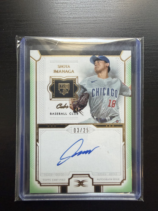 SHOTA IMANAGA 2024 GREEN ROOKIE AUTO #3/25